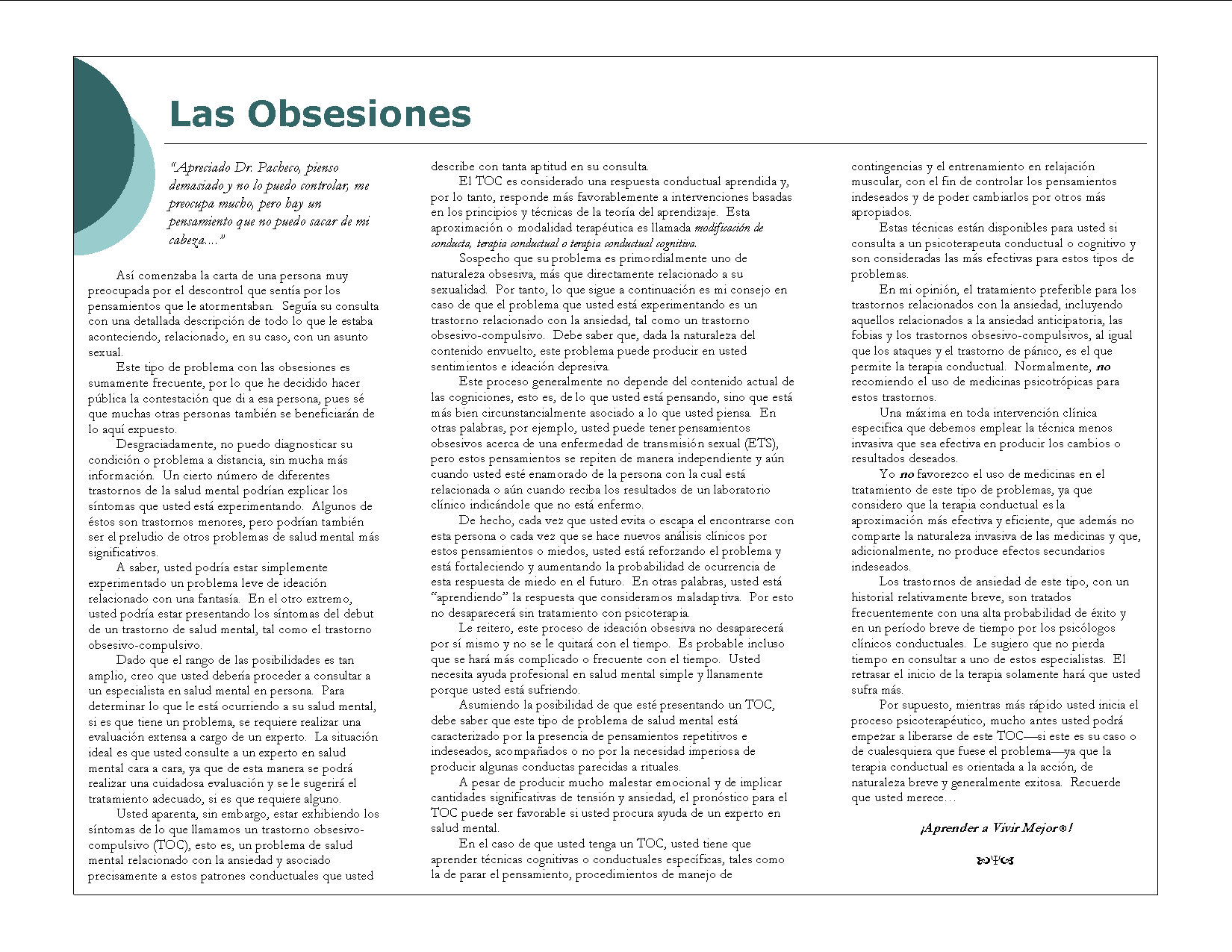 Las Obsesiones, P. 2