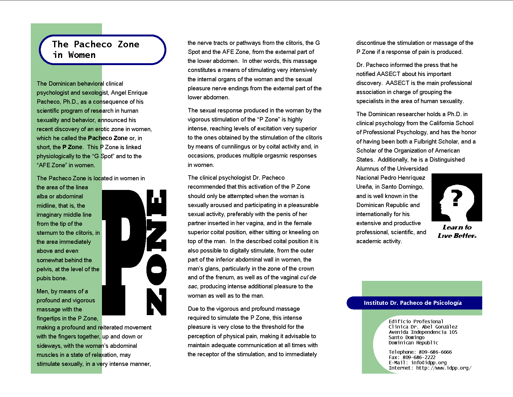 The Pacheco Zone in Women, P. 2